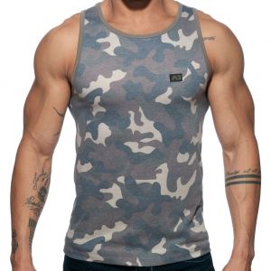 Addicted Washed Camo Tank Top AD801 Camouflage
