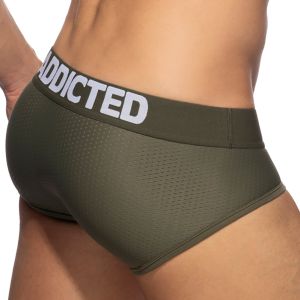 Addicted Push Up Mesh Brief AD805 Khaky