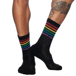 Addicted Rainbow Socks AD838 Black