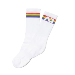 Addicted AD Rainbow Socks AD839 White