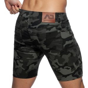 Addicted Camo Bermuda Jeans AD913 Grey Camouflage