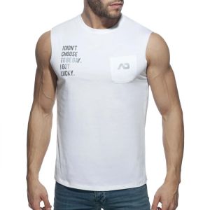 Addicted Proud 2 Be Gay Tank Top AD959 White