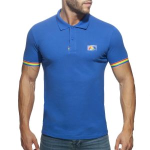 Addicted Rainbow Polo Shirt AD960 Royal Blue