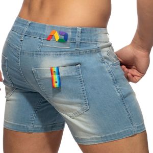 Addicted Rainbow Tape Short Jeans AD991 Blue