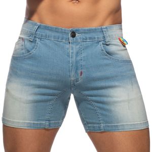 Addicted Rainbow Tape Short Jeans AD991 Blue