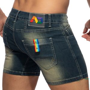 Addicted Rainbow Tape Short Jeans AD991 Dark