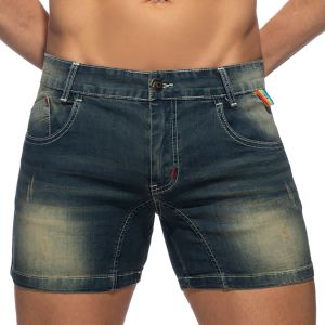 Addicted Rainbow Tape Short Jeans AD991 Dark