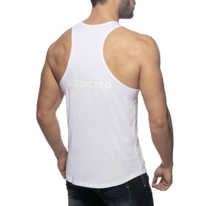 Addicted U-Neck Cotton Tank Top AD997 White