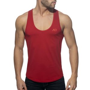 Addicted U-Neck Cotton Tank Top AD997 Red