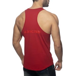 Addicted U-Neck Cotton Tank Top AD997 Red