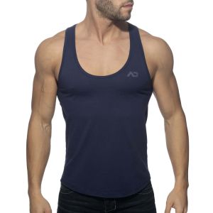 Addicted U-Neck Cotton Tank Top AD997 Navy
