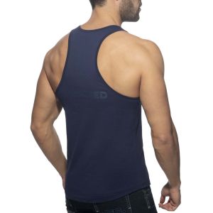 Addicted U-Neck Cotton Tank Top AD997 Navy