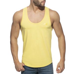 Addicted U-Neck Cotton Tank Top AD997 Yellow