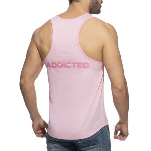 Addicted U-Neck Cotton Tank Top AD997 Pink