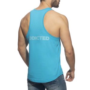 Addicted U-Neck Cotton Tank Top AD997 Turquoise