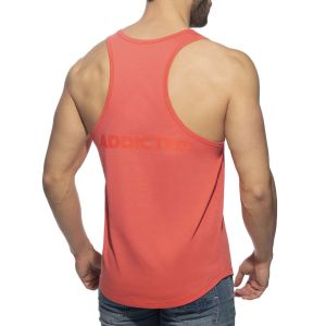Addicted U-Neck Cotton Tank Top AD997 Coral