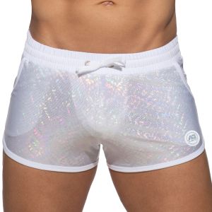 Addicted Glitter Shorts ADF186  White