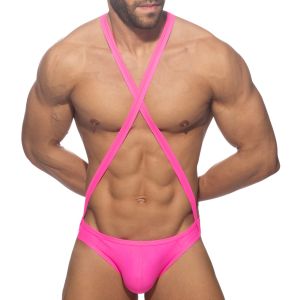 Addicted Reptile Cris Cross Bodysuit ADP10 Neon Pink