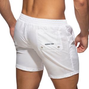 Addicted Basic Swim Long Short ADS073 White