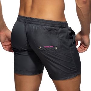 Addicted Basic Swim Long Short ADS073 Charcoal