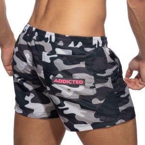 Addicted Swim Short ADS096 Grey Camouflage