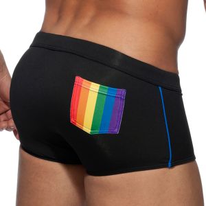 Addicted Rainbow Swim Trunk ADS196 Black