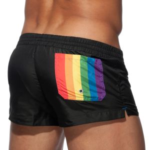 Addicted Rainbow Swim Short ADS197 Black