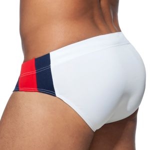 Addicted Stripes Basic Swim Brief ADS211 White