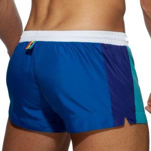 Addicted Rainbow Swim Short ADS239 White