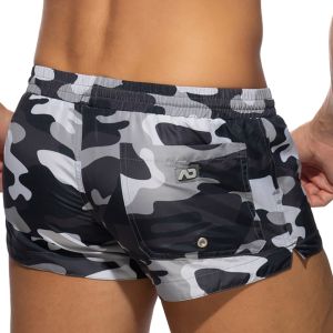 Addicted Camo Swim Short ADS294 Grey Camouflage