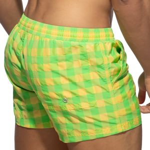 Addicted Flashy Squares Swim Shorts ADS350 Yellow