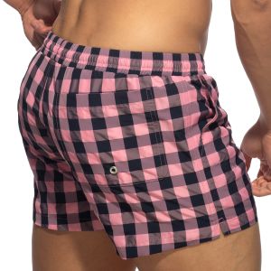 Addicted Flashy Squares Swim Shorts ADS350 Pink