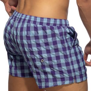 Addicted Flashy Squares Swim Shorts ADS350 Violet