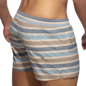 Addicted Retro Stripes Swim Shorts ADS351 Sky Blue