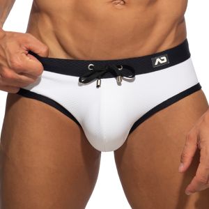 Addicted Pique Classic Swim Brief ADS380 White