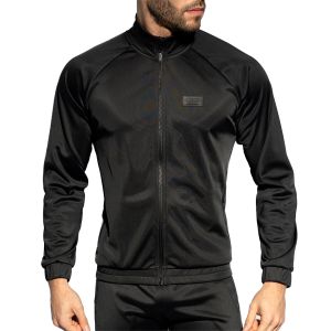 ES Collection Zip Pockets Plain Jacket SP316 Black