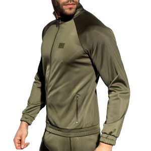 ES Collection Zip Pockets Plain Jacket SP316 Khaky