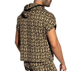 ES Collection Maze Relaxed Sleeveless Hoody SP334 Khaky