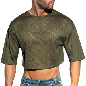 ES Collection Oversize Crop Top TS311 Khaky
