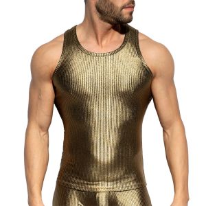 ES Collection Art Deco Metallic Tank Top TS330 Gold