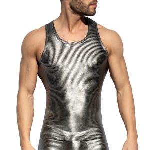 ES Collection Art Deco Metallic Tank Top TS330 Silver