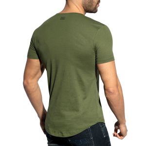 ES Collection Deep V-Neck T-Shirt TS333 Khaky