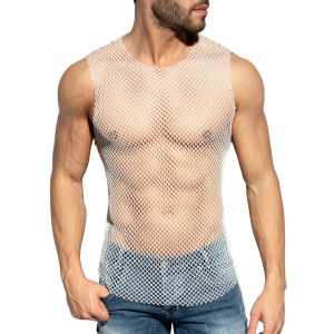 ES Collection Beachy Net Tank Top TS334 White