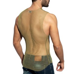 ES Collection Beachy Net Tank Top TS334 Khaky