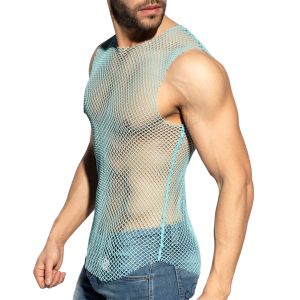 ES Collection Beachy Net Tank Top TS334 Sky Blue