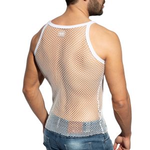 ES Collection Beachy Net Strap Tank Top TS336 White