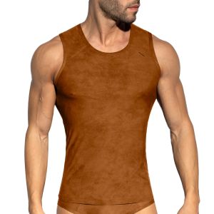 Addicted Simsuede Tank Top TS339 Brown