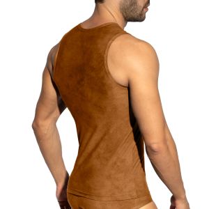 Addicted Simsuede Tank Top TS339 Brown