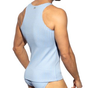 ES Collection Vichy Tank Top TS346 Sky Blue