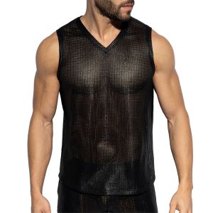 ES Collection VWYSIWYG V-Neck Tank Top TS348 Black